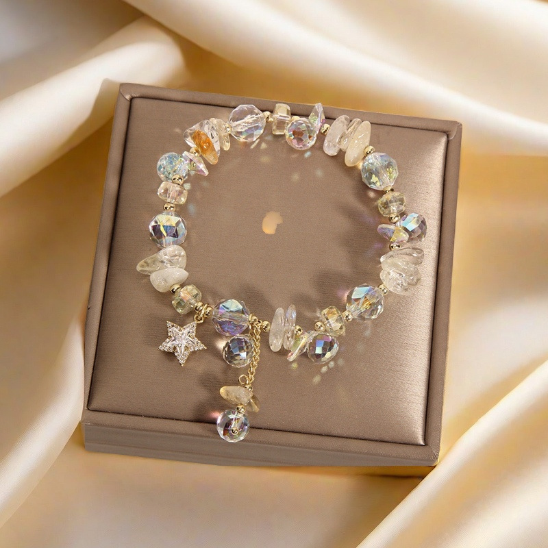 korean style fashion lavender romantic amethyst bracelet women shiny pentagram zircon pendant bracelet bracelet ornament