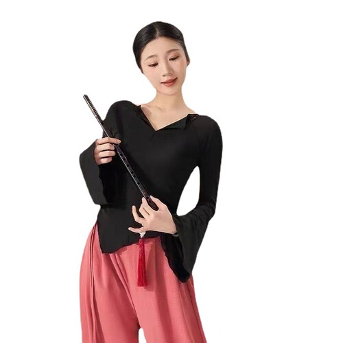 Dance clothing for adults, classical dance, ethnic dance clothing, gauze clothing, gauze performance clothing, Chinese dance practice and art test clothing