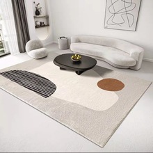跨境代發ins抽象莫蘭迪地毯地墊藝術客廳地毯跨境小清新毛絨地墊