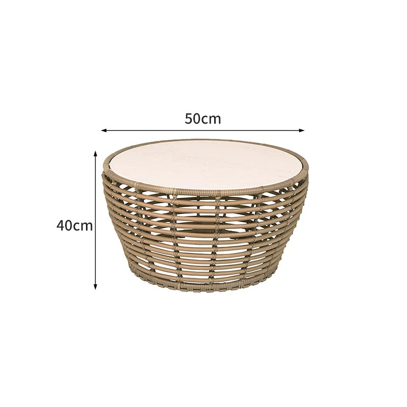 Sofá de caña al aire libre impermeable y protector solar sala de estar patio jardín terraza balcón al aire libre ocio trenzado muebles de silla de caña