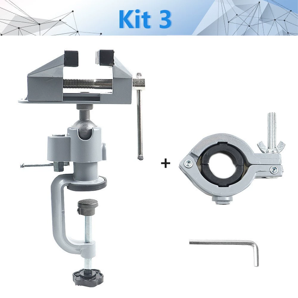Aluminum alloy 360-degree rotating small vise Household universal rotating small vise Hardware tools wholesale