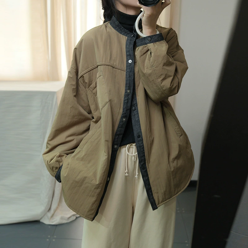 Autumn quilted down jacket, Korean style, oversize