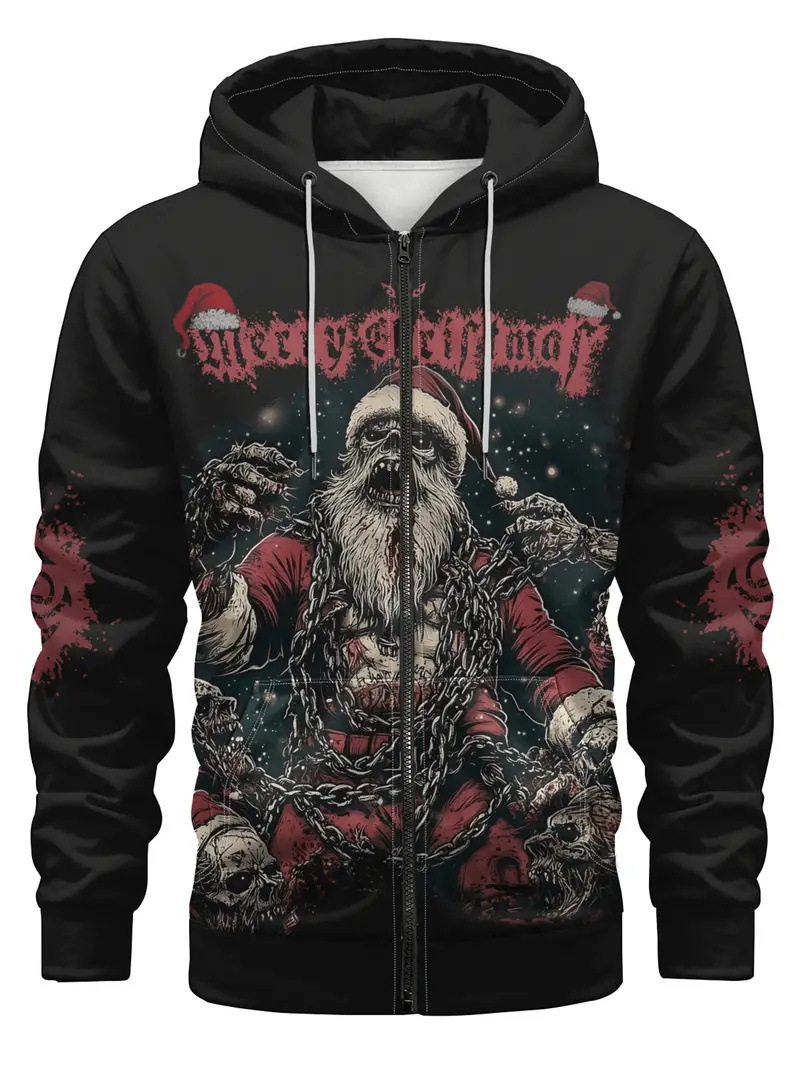 Fábrica al por mayor impresión digital 3D nuevo suéter con capucha chaqueta de suéter de pareja europea y americana serie de calavera MF08