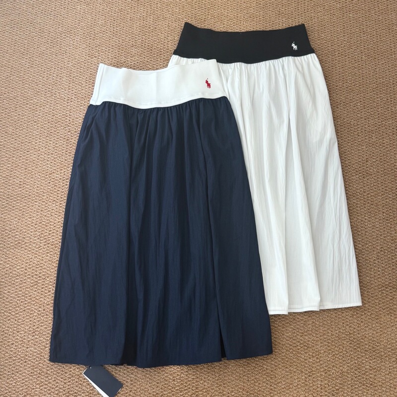 Original Brand Ralph/Spring/Summer Long Skirt with Warhorse Embroidery, Large Hem A-Line Holiday Style Skirt for Women Original Brand Ralph/Spring/Summer Long Skirt with Warhorse Embroidery, Large Hem A-Line Holiday Style Skirt for Women