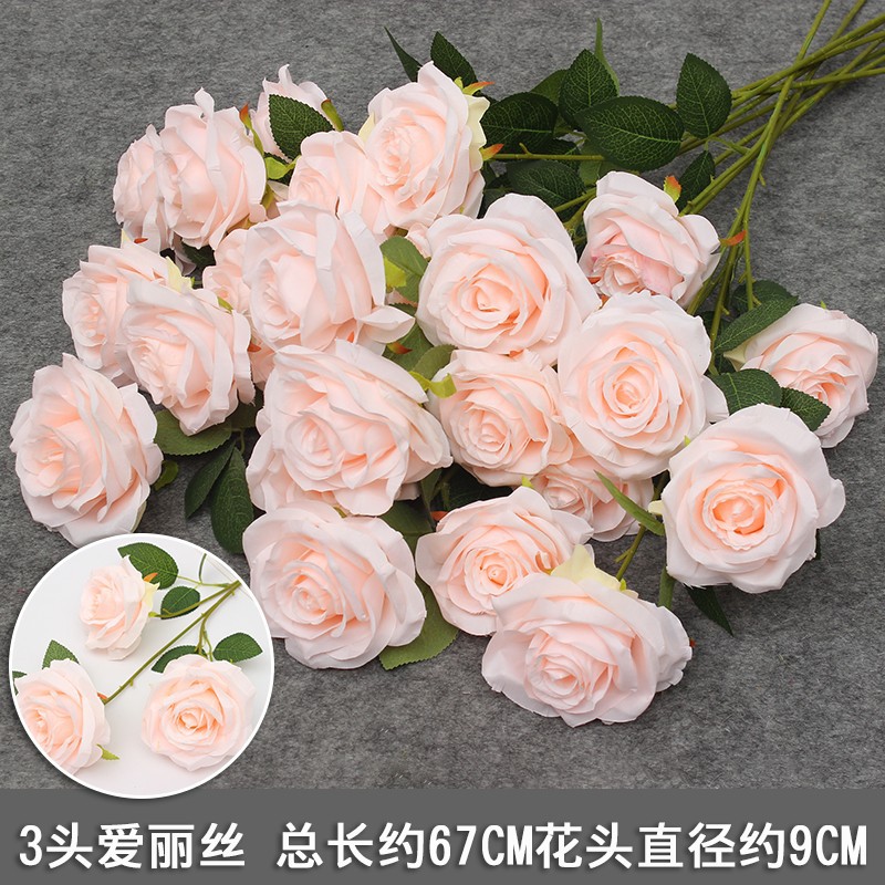 10 flores rosadas bodas flores de seda decoración floral flores falsas hortenida Wenxin Road Artes florales otros