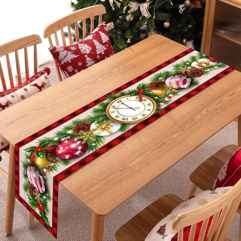 クリスマスベルクリスマスボールテーブルフラッグクロスボーダー新しいクリスマステーブルフラッグクリスマスパーティーテーブル装飾ホリデーテーブルフラッグ|undefined