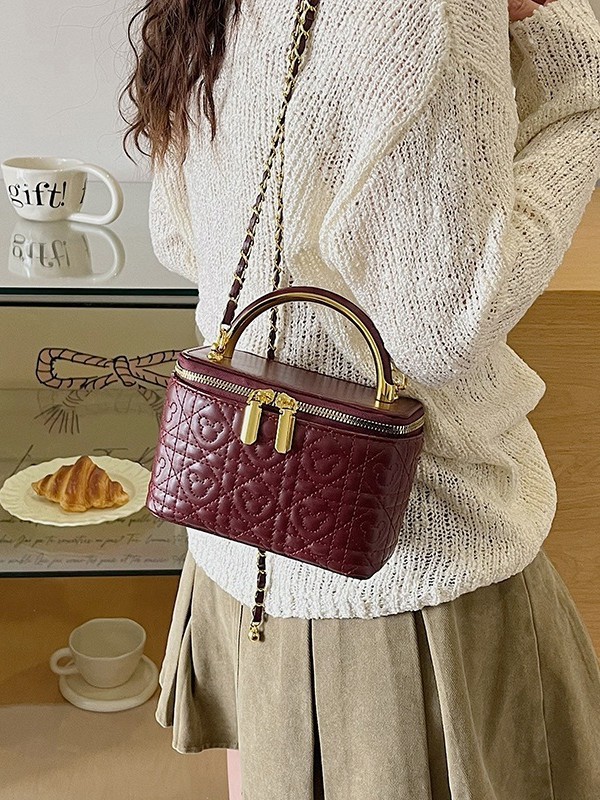 Bolso de mujer de comercio exterior nueva moda caja de mano bordada de diamante bolso cuadrado de oro cadena bolso de hombro