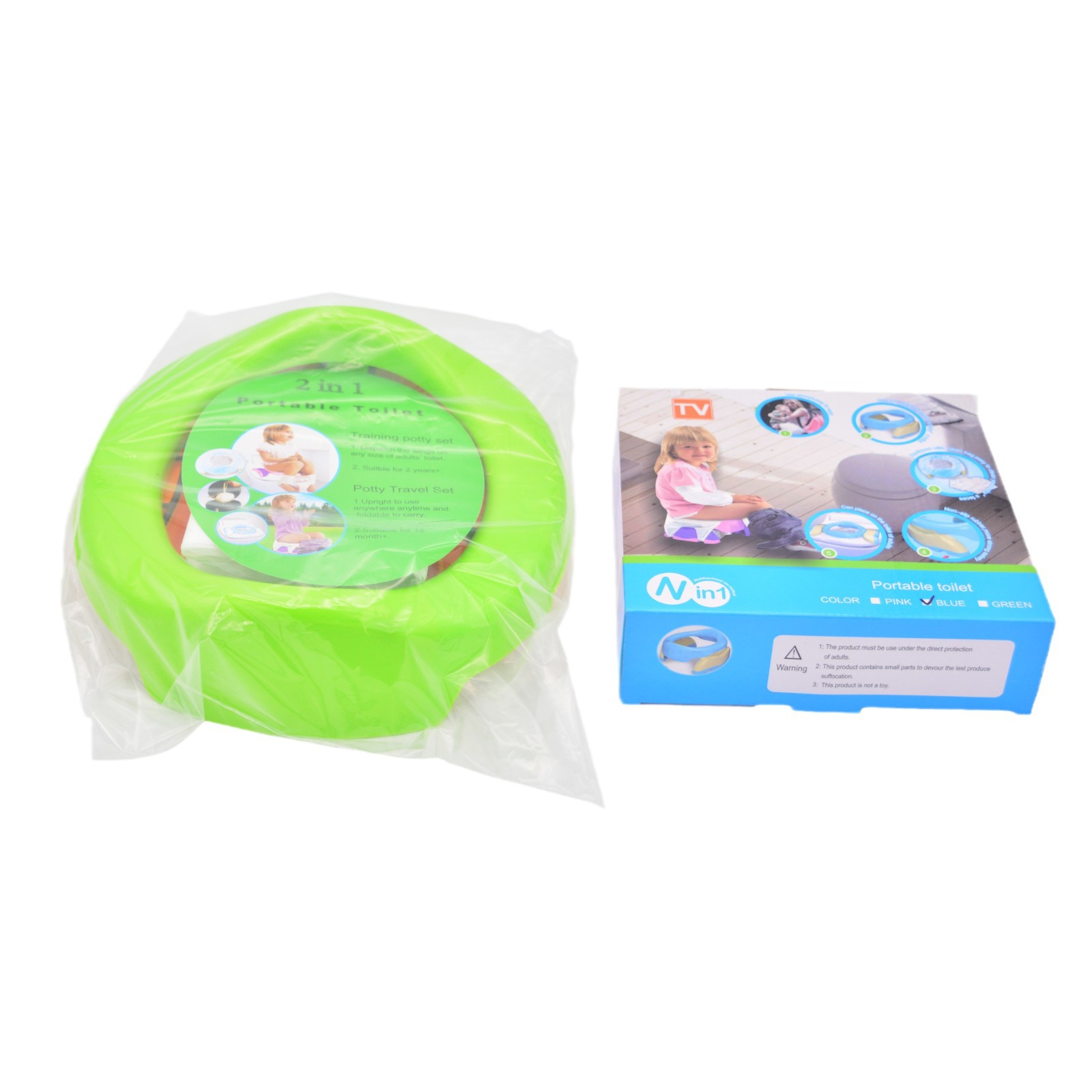 Inodoro para niños en stock cuidadosamente seleccionado Inodoro plegable portátil para automóvil Baño especial para bebés Inodoro para bebés engrosado