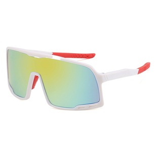 Cross-Border fashion riding glasses outdoor sports glasses conjoined large sunglasses colorful reflective Mercury sunglasses wholesale