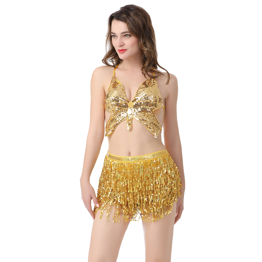 Halloween Sequined Tassel Skirt Cosplay Character Dance Costume Party Dance Costume Stage Performance Costume