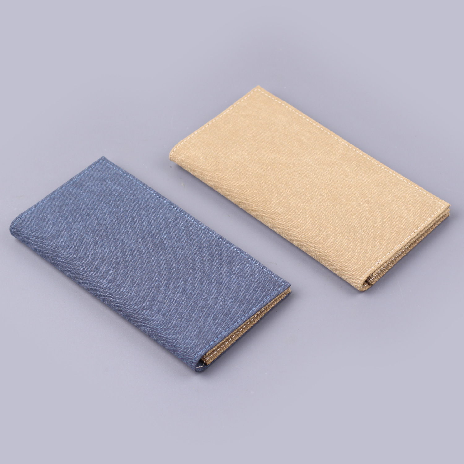 Cartera larga de hombre Jeans cartera de lienzo de hombre personalizada bolsa de tarjetas 2 - en - 1 cartera de boletos de hombre