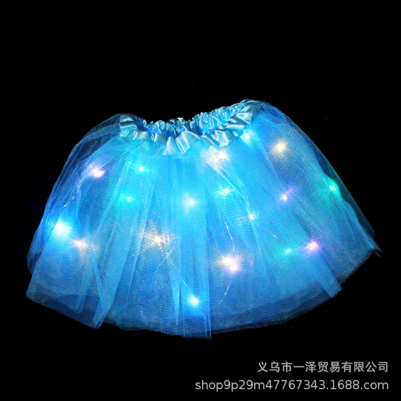 儿童演出服装道具女童纱裙天使发光翅膀闪光天使蝴蝶裙20灯三件