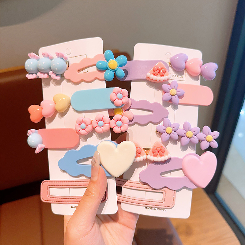 2023 horquilla de frutas para niños Nueva niña linda clip Chica clip flor horquilla accesorios para el cabello no lastiman el cabello