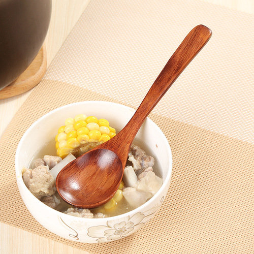 K9HX wholesale solid wood spoon wooden spoon spoon long spoon household wooden rice spoon small wooden spoon honey spoon stir