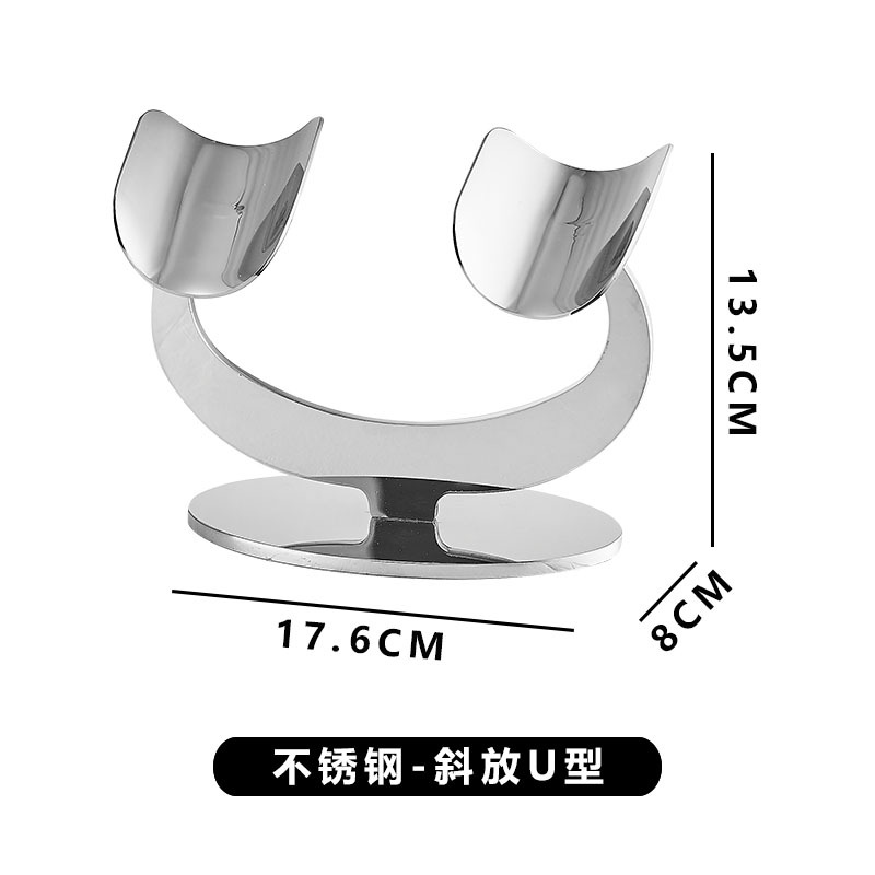 Soporte de micrófono de acero inoxidable - inclinado en forma de U