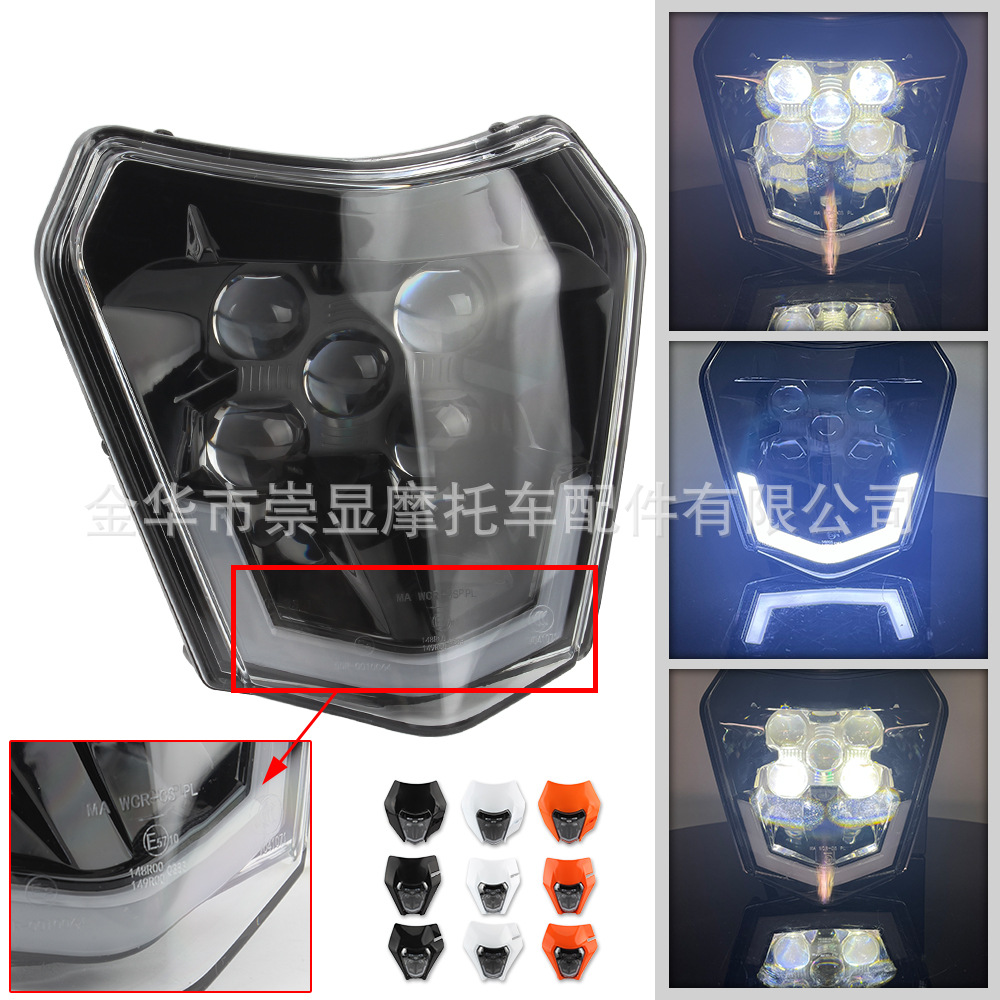 Motorcycle Modification Parts Ktm Universal Off-Road Motorcycle Front Headlight Led Daytime Running Light 5-Head Light Source