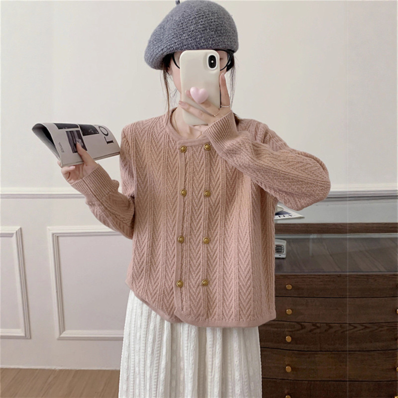 早秋女款2025新款女士红色毛衣针织开衫女外套高级感上衣穿搭秋冬|undefined