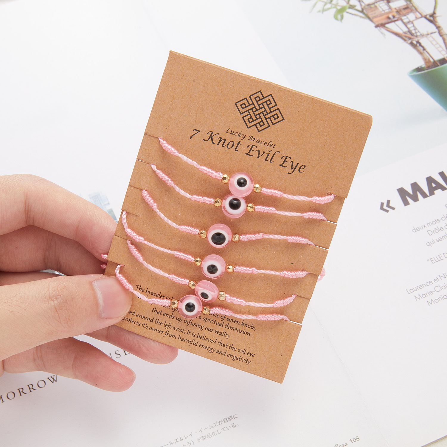 Fashion Eye Alloy Resin Knitting Unisex Bracelets 1 Piece