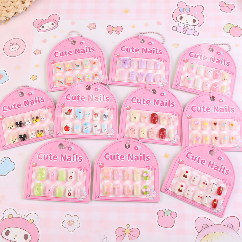Cartoon Children's Nail Art Pieces, Cute Anime Handmade Wearable Nail Pieces, Finished Nail Patches, Fake Nails, Nail Pieces Cartoon Children's Nail Art Pieces, Cute Anime Handmade Wearable Nail Pieces, Finished Nail Patches, Fake Nails, Nail Pieces