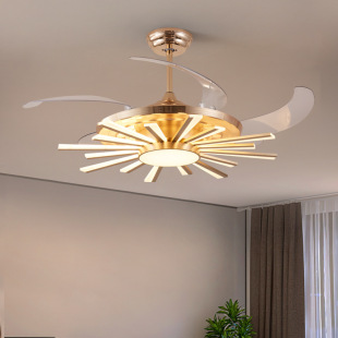 Wholesale Nordic Modern Light Luxury Fan Light Living Room Ceiling Fan Light Dining Room Light Simple Home Master Bedroom Invisible Fan Light