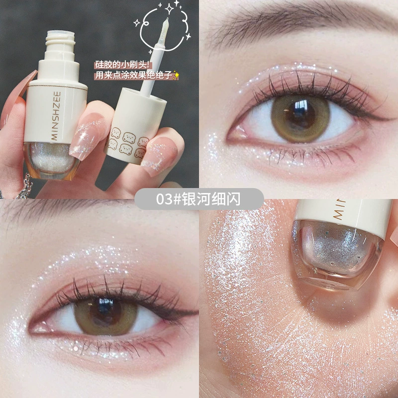 Dew Select MINSHZEE Ming Xizhi Жидкая тени для век блестящая посыпка, жемчужные слёзы, монокромные тени