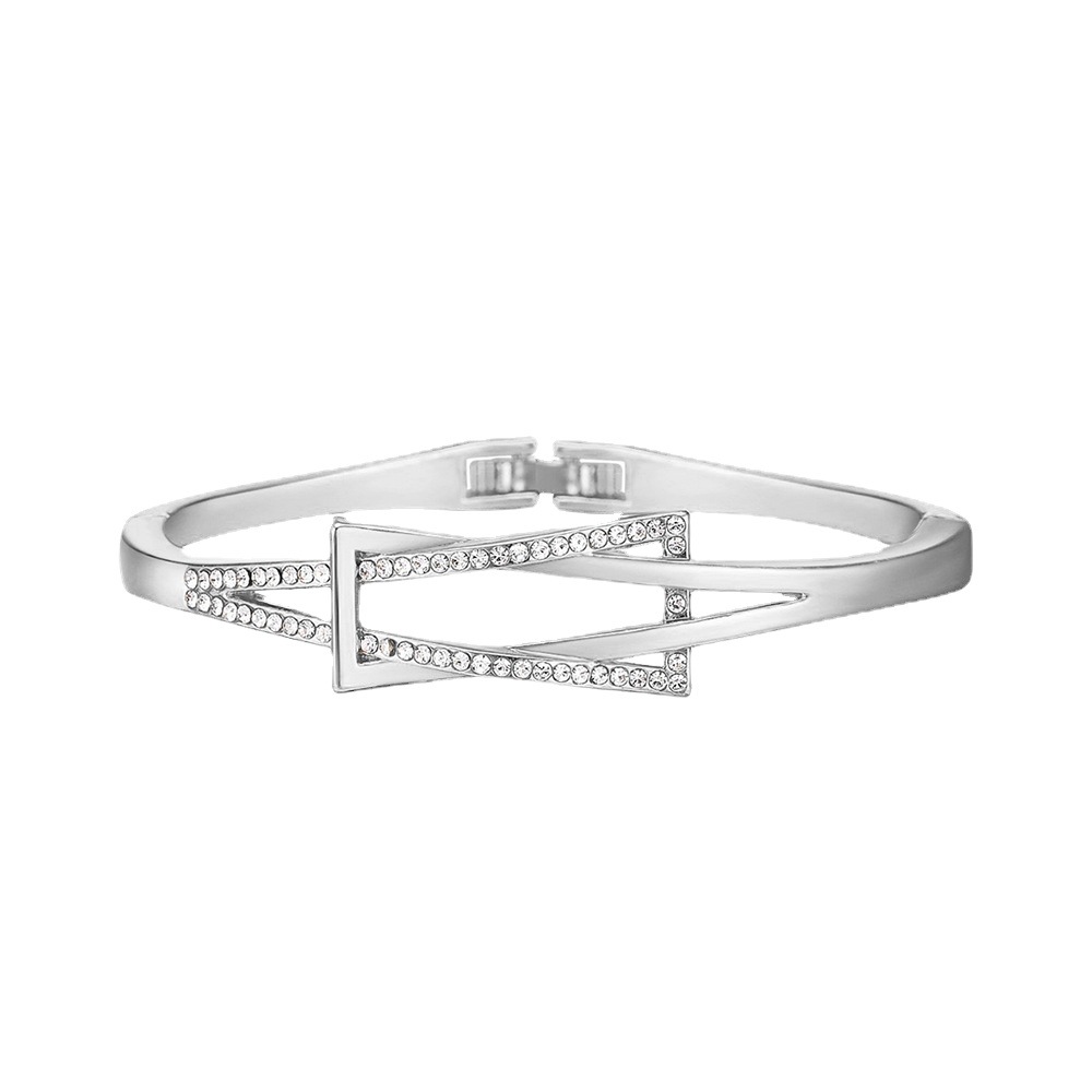 Cross geometric diamond bracelet female jewelry simple all-match bracelet live broadcast hot style_voghion.com