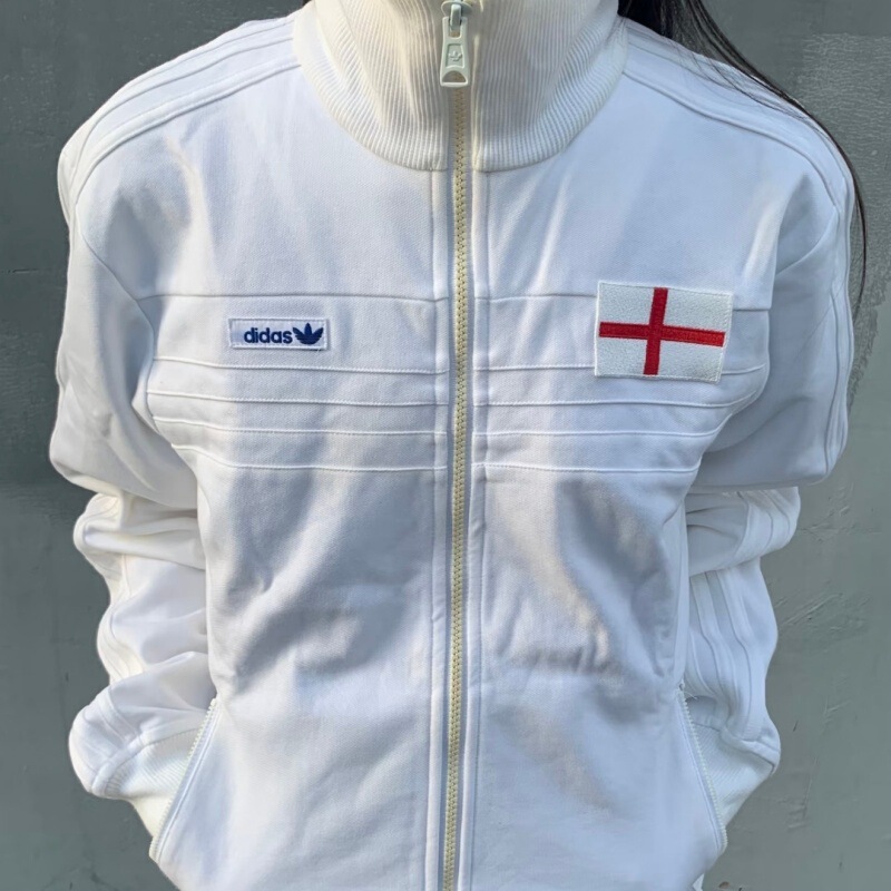 Clover Cardigan Sweatshirt for Spring and Autumn, Unisex, Embroidered Logo, England National Team, Pure Cotton Jacket Clover Cardigan Sweatshirt for Spring and Autumn, Unisex, Embroidered Logo, England National Team, Pure Cotton Jacket