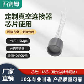 耐温400°度玻璃烧结真空12芯不锈钢连接器 芯片 汽车电子 传感器