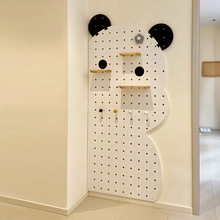 新款洞洞板实木墙上置物架木质墙壁挂墙书架隔板收纳架搁板墙面架