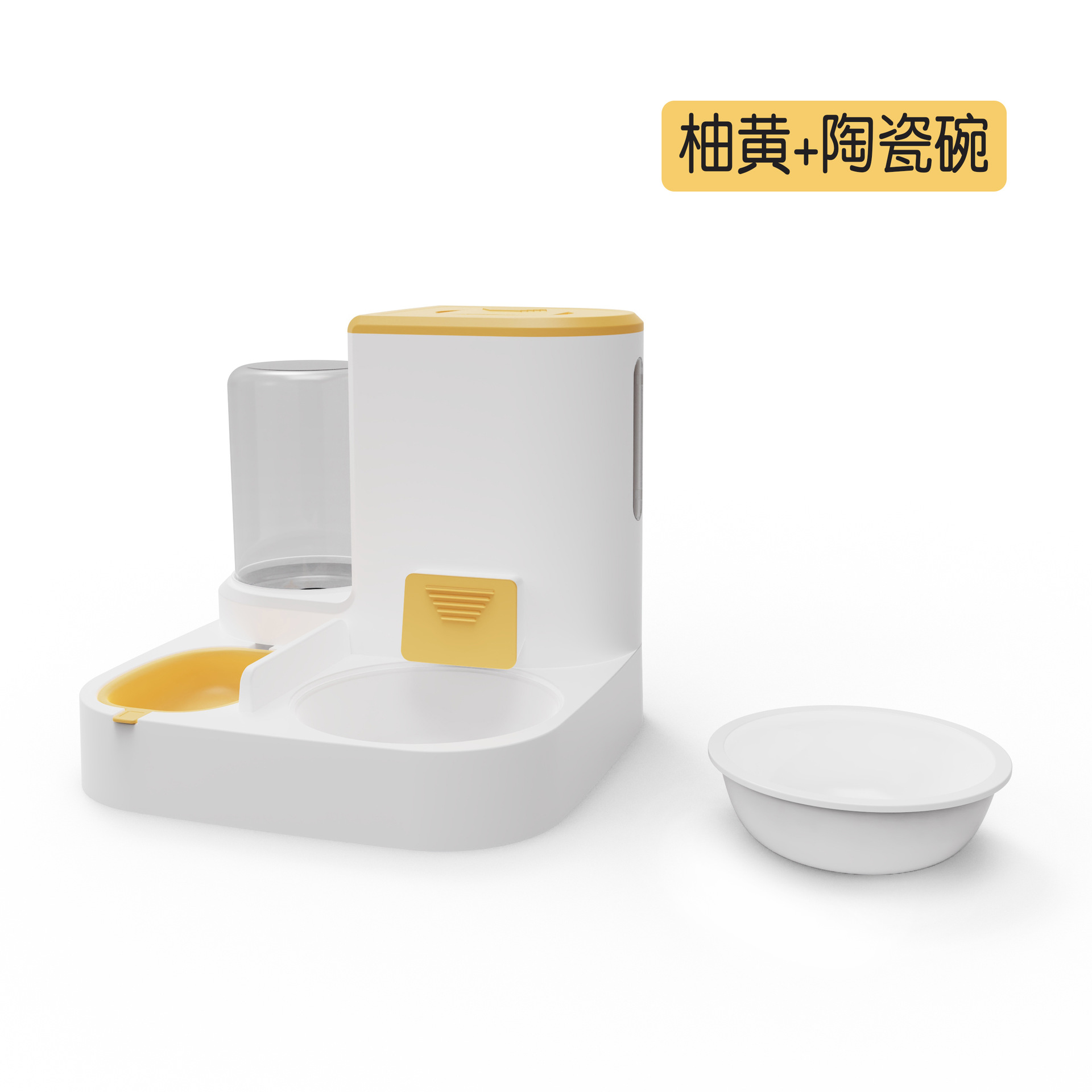 Gato de alta apariencia alimentación automática de agua alimentador integrado tazón de cerámica tazón de acero inoxidable tazón de comida para mascotas al por mayor