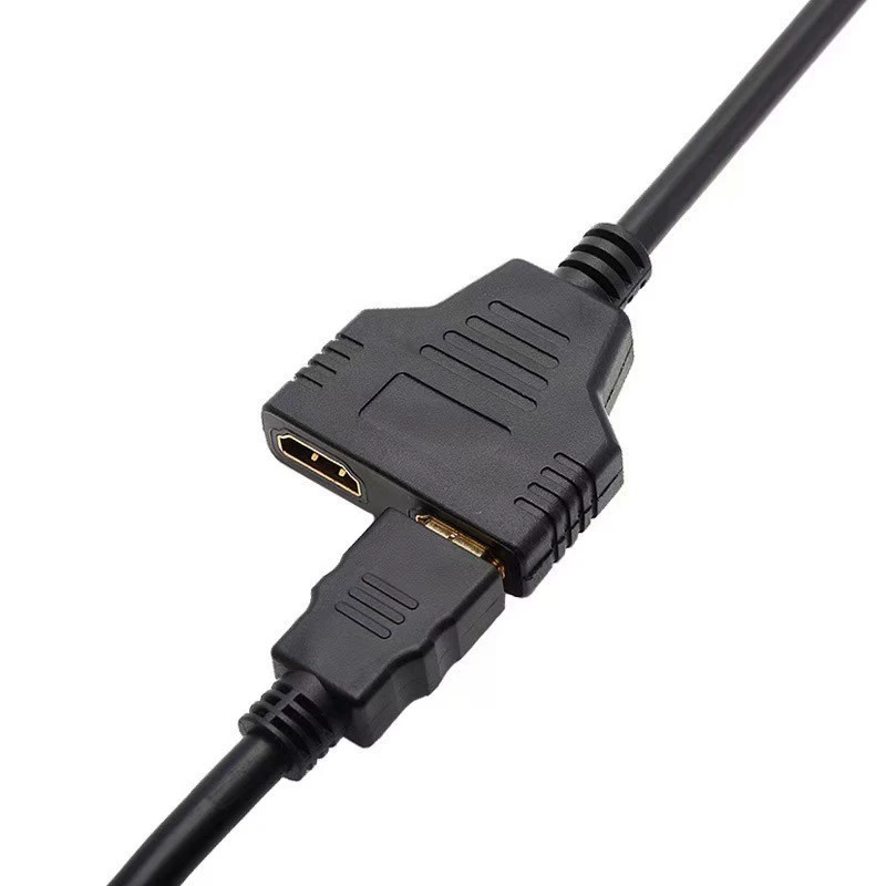 HDMI адаптер-распределитель 1-в-2, один вход на два выхода, переходник штекер на двойную гнездо, версия 1.4