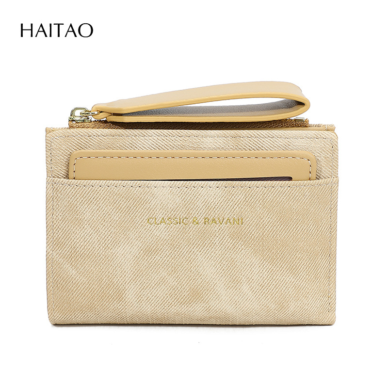 Nueva billetera de mujer corta bolsa de tarjetas de color sólido2025 mujeres de alto nivel sentido transfronterizo cremallera fuente de bolso de cambio fabricantes