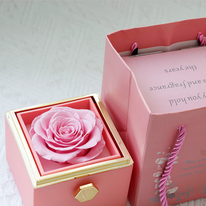 Regalos transfronterizos collar caja de joyas regalos de cumpleaños de Navidad día de San Valentín rosas flores eternas Yunnan personalizadas