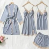 Golden Border Four -Blue Gray Blue