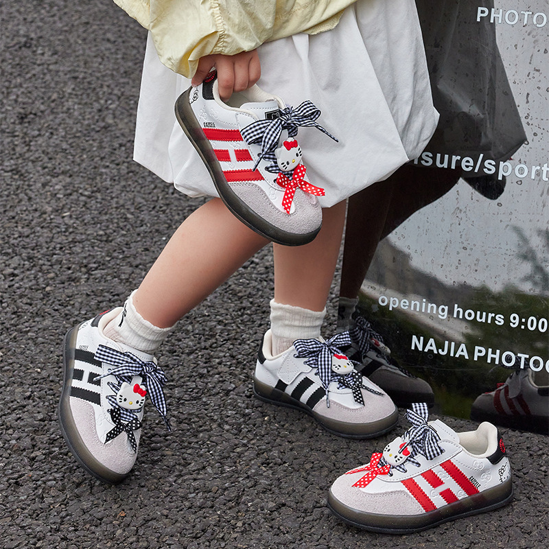 子供用スポーツシューズ 2025 秋の新女の子の靴道徳訓練靴ソフトソール白靴男の子カジュアルスニーカートレンディ|undefined