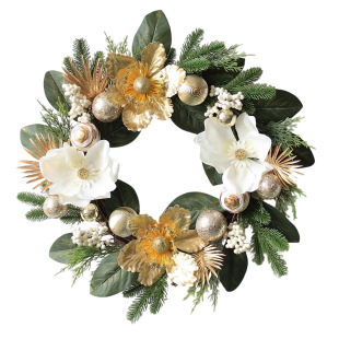 New Cross-Mirror Christmas Decorations High-End Christmas Garland Door Hanging Artificial Flower Decoration