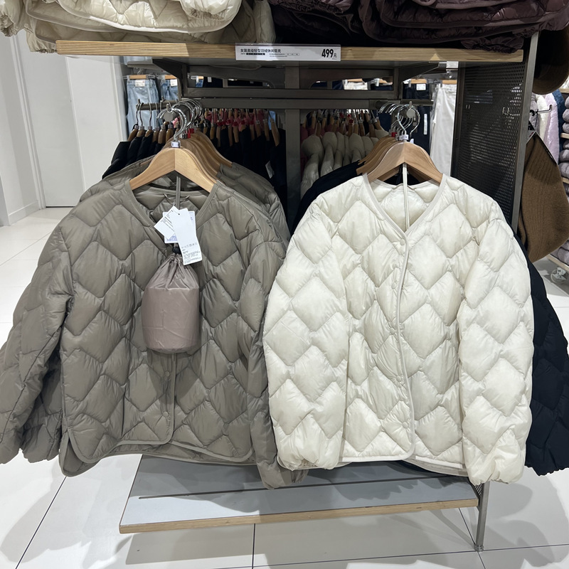 Lightweight down Jacket Women's Short Lightweight down Liner 2025 Winter New Round Neck Casual Jacket