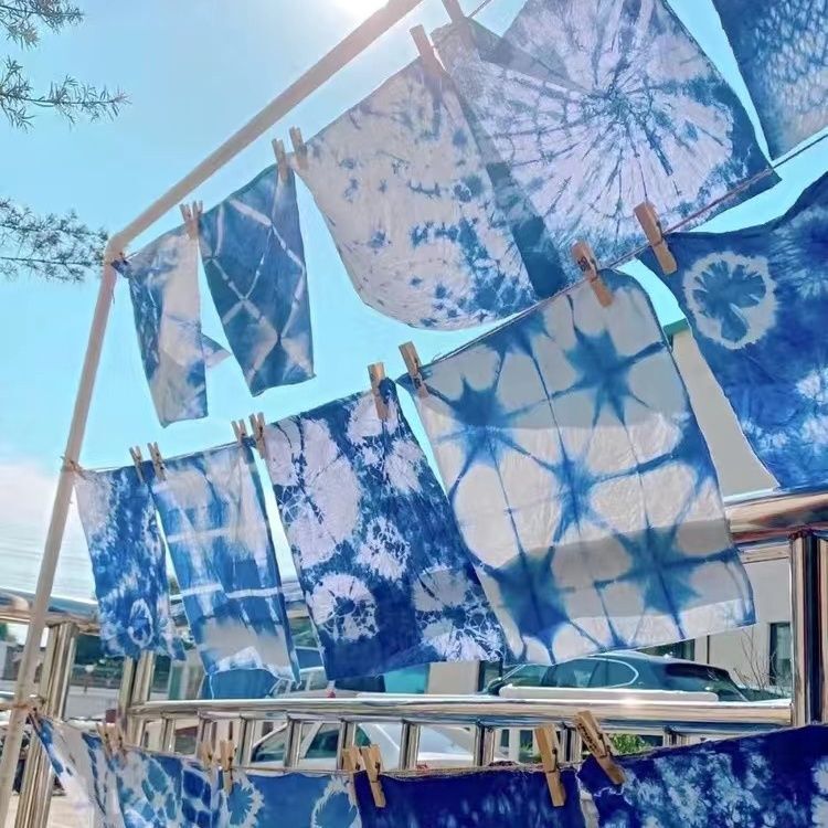 Tie-Dye Batik Fabric Pure Cotton Handkerchief Rubbing Cloth Kindergarten Handmade DIY Special White Square Towel Wholesale