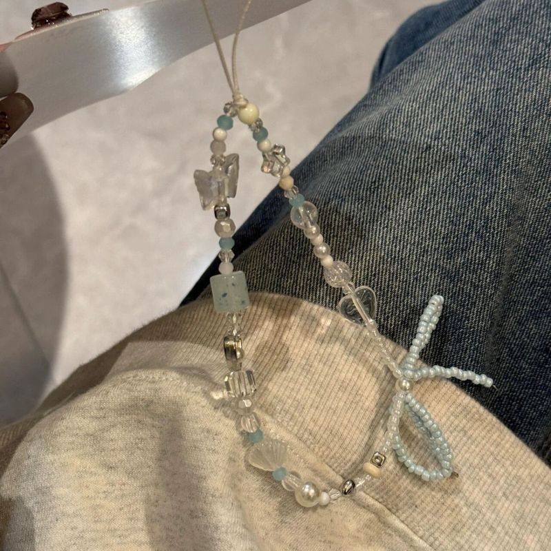 Camera Phone Case Star Lanyard Chain Universal Accessory Phone Chain Beaded Insccd Hanging Chain Fresh New Trendy