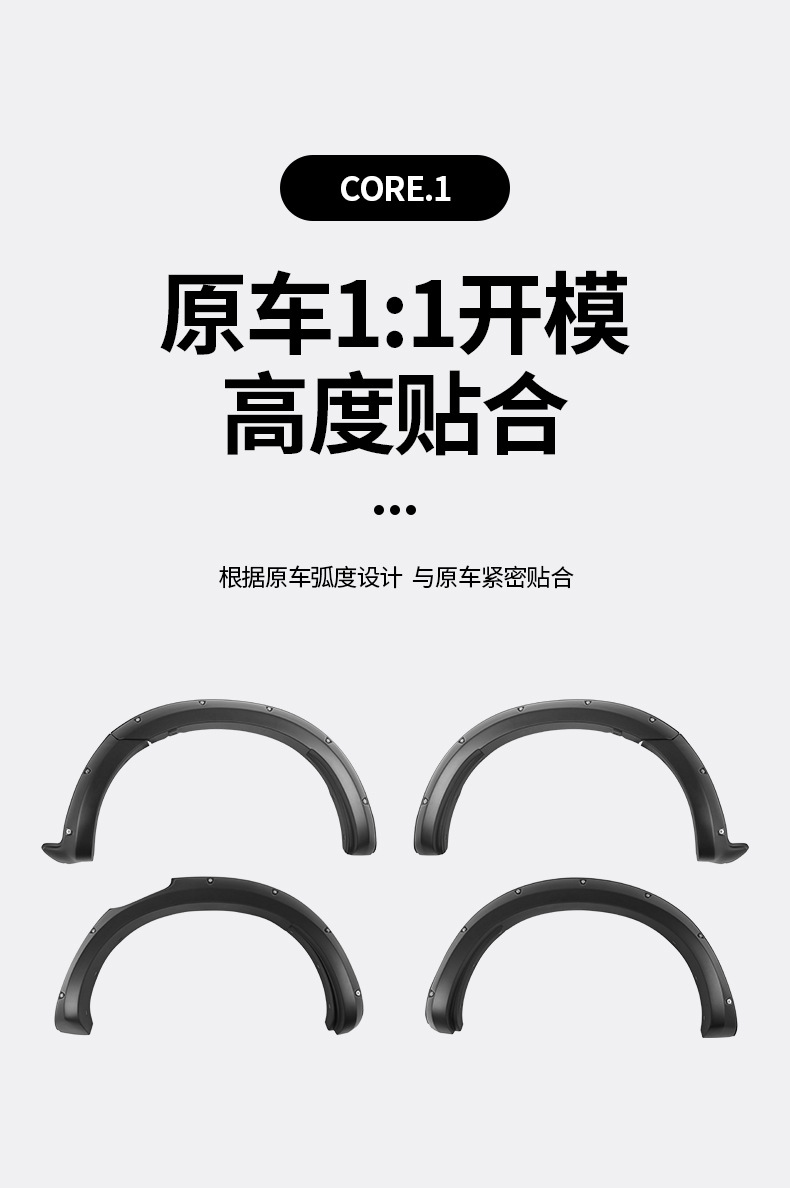 19-25 Jiangxi Isuzu Dmax Special Rivet Decoration Widened Body Wheel Eyebrow Off-Road Appearance Modification Accessories