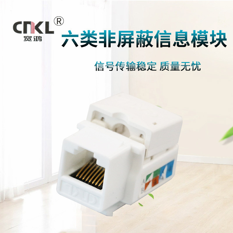 厂家直供CAT6六类非屏蔽信息模块布线产品RJ45可跨境销售模块
