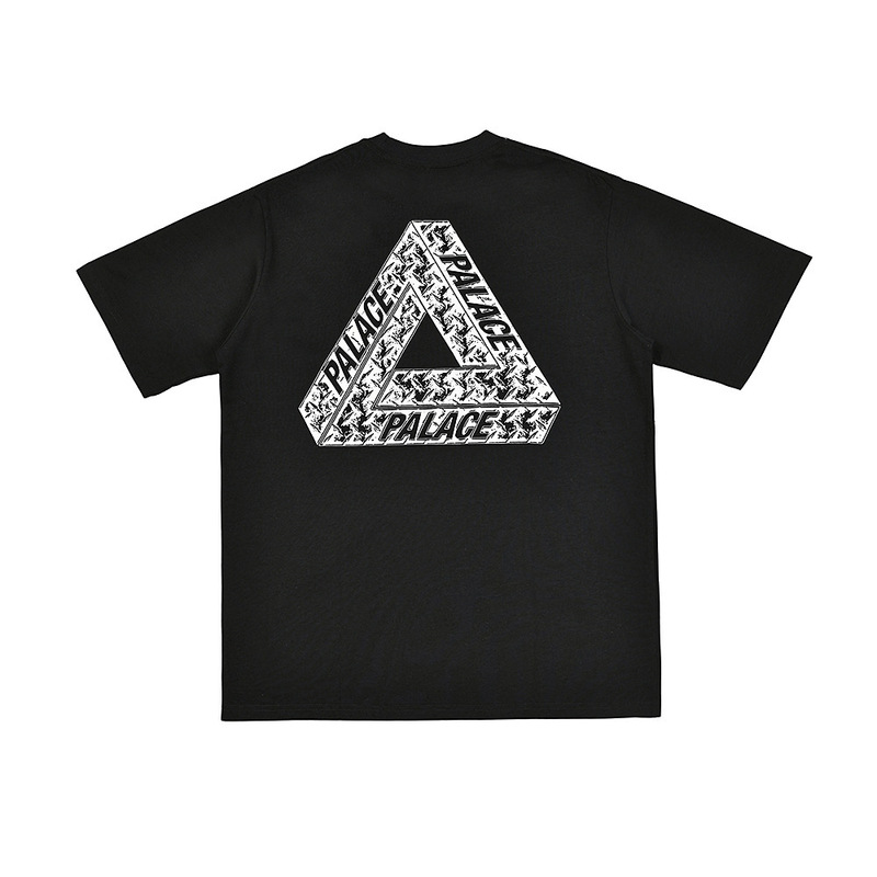 欧米の潮牌palace三角形双紗プリント高品質男女カジュアル半袖tシャツ|undefined