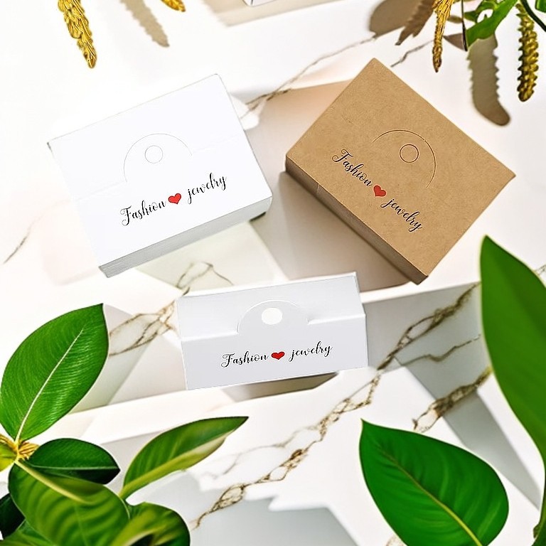 Fábrica directa kraft clip de cabello clip de cabello clip BB tarjeta plegable embalaje de joyería de alta calidad logotipo de impresión