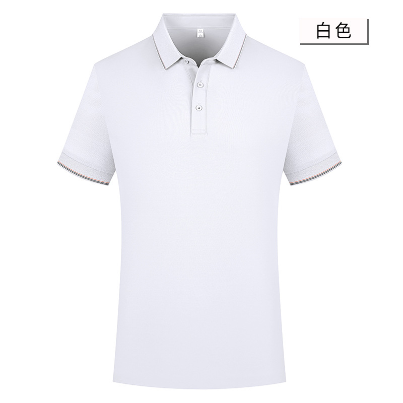 Lujo ligero 60 Soro, antibacteriano de manga corta, solapa de verano, camisa publicitaria, camiseta de algodón de poliéster, ropa de trabajo, ropa de trabajo personalizada