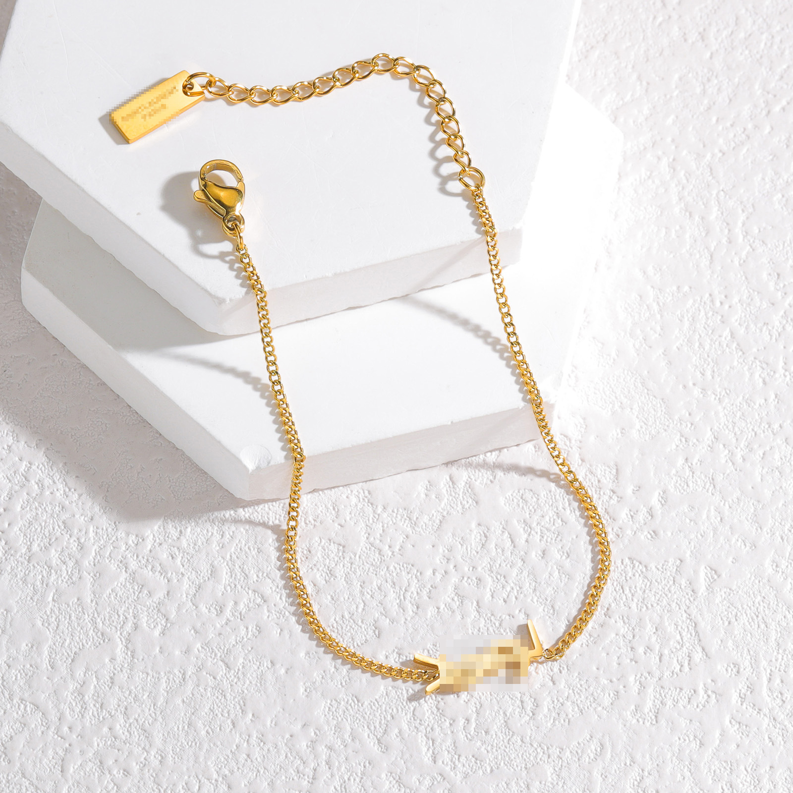 Dongguan Titanium Steel Jewelry Shengjia Y Letter Big Brand Flat for Light Luxury All-match High-end Cross-border Bracelet for Women