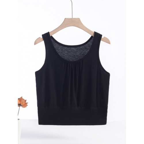 Fat mother short vest for middle-aged and elderly women summer sweatshirt large size suspender base shirt inner top thin