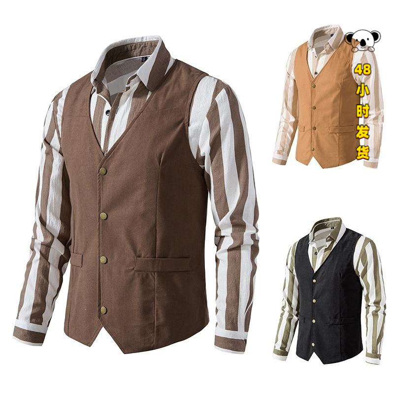 T 13075 Western Retro Button Vest Vintage Western Waistcoat T 13075 Western Retro Button Vest Vintage Western Waistcoat