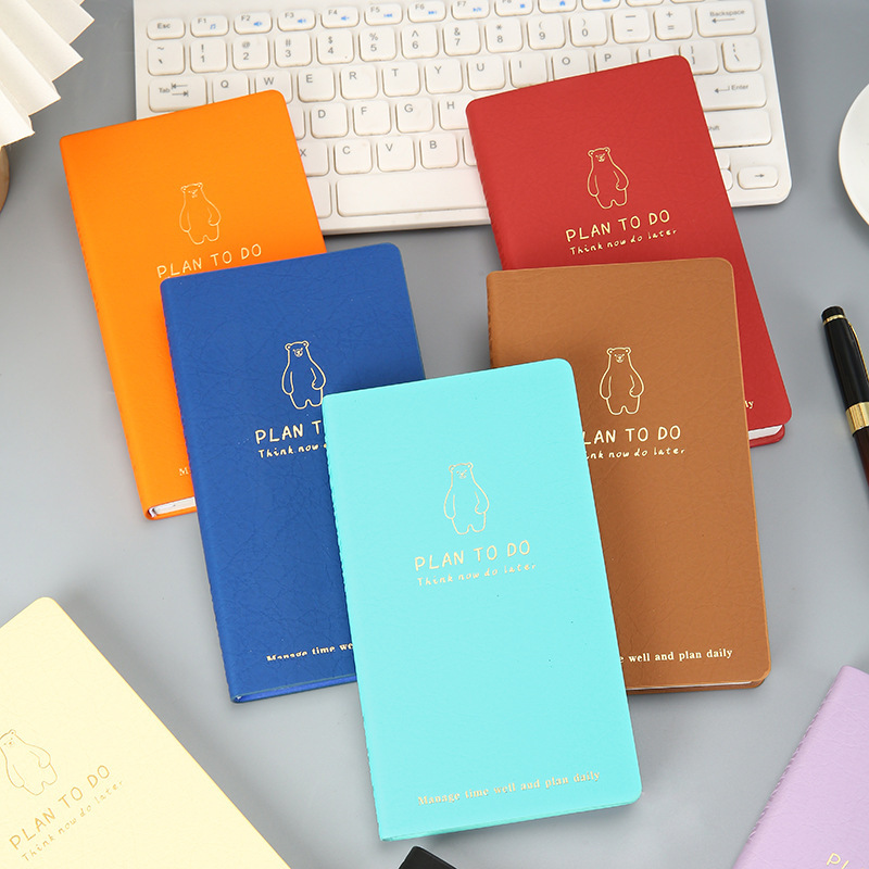 Cross-Border A6 Macaron Soft-Sided Notebook Customized Portable Notebook Todolis Daily Planner