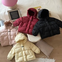儿童羽绒棉服韩版儿童加厚棉衣洋气男童冬装保暖棉袄短款连帽夹克