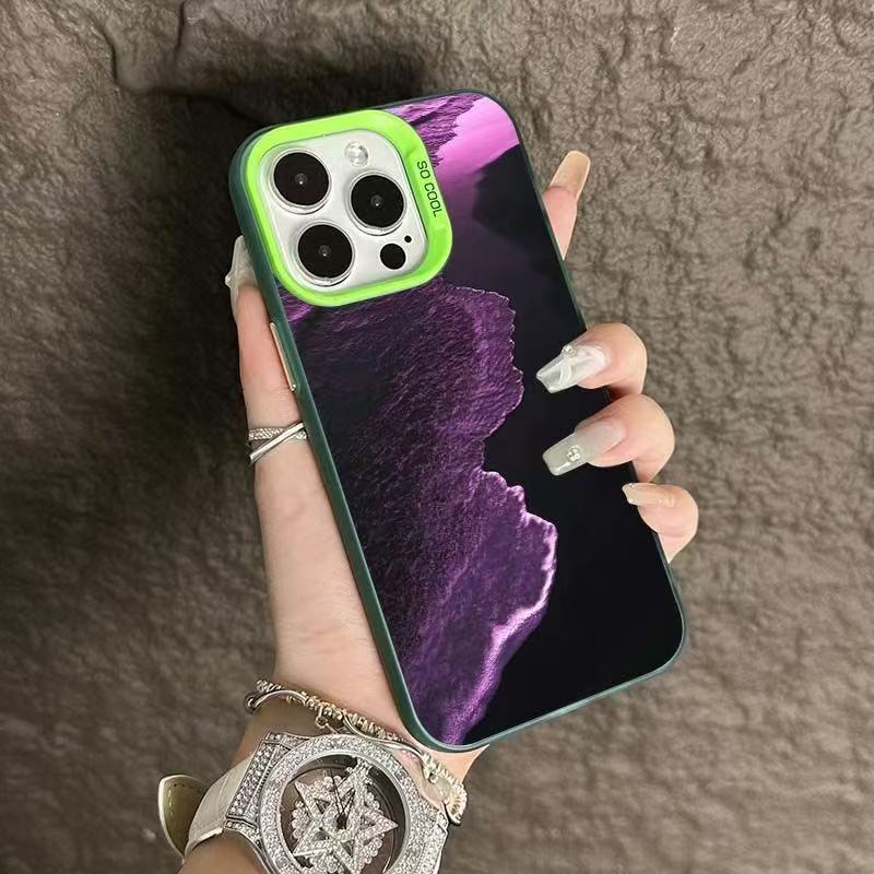 Nueva ola púrpura para iPhone 16 funda para teléfono móvil Apple 15promax/14 transfronterizo 13pro personalidad 12